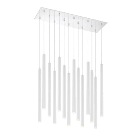 Z-Lite Forest 14 Light Island/Billiard, Chrome & Matte White 917MP24-WH-LED-14LCH